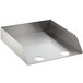 A stainless steel Prince Castle Bagel Tray with two holes.