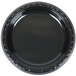Genpak BLK07 Silhouette 7" Black Premium Plastic Plate - 1000/Case Main Thumbnail 2