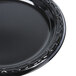 Genpak BLK07 Silhouette 7" Black Premium Plastic Plate - 1000/Case Main Thumbnail 4