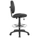 A black Boss drafting stool with a round base and footring.
