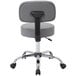 A gray Boss Office adjustable stool with a chrome base.