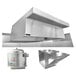 Halifax PSPHP548 Type 1 Commercial Kitchen Hood System with PSP Makeup Air - 5' x 48" Main Thumbnail 1