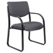A gray Boss fabric guest chair with black metal legs.