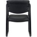 A Boss black fabric guest chair with a black seat and back.