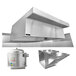 Halifax PSPHP1448 Type 1 Commercial Kitchen Hood System with PSP Makeup Air - 14' x 48" Main Thumbnail 1