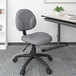 A Boss gray office chair with wheels.