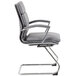 A Boss gray CaressoftPlus executive guest chair with chrome legs.