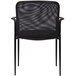 A Boss black chair with a mesh back.