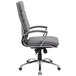 A gray Boss CaressoftPlus high back office chair with chromed legs.