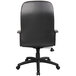 A Boss black leather office chair with a high back and arms.