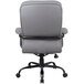 A gray Boss office chair with black wheels.