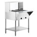 ServIt Two Pan Open Well Electric Steam Table with Undershelf, Overshelf, and Sneeze Guard - 120V, 1000W Main Thumbnail 2