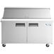 Avantco APT-60M-HC 60" 2 Door Mega Top Refrigerated Sandwich Prep Table Main Thumbnail 6