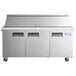 Avantco APT-71M-HC 71" 3 Door Mega Top Refrigerated Sandwich Prep Table Main Thumbnail 5