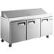 Avantco APT-71-HC 71" 3 Door Refrigerated Sandwich Prep Table Main Thumbnail 3