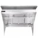 Halifax LPSHP1148 Type 1 Low Ceiling Sloped Front Commercial Kitchen Hood System with PSP Makeup Air - 11' x 48" Main Thumbnail 2