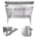 Halifax LPSHP1048 Type 1 Low Ceiling Sloped Front Commercial Kitchen Hood System with PSP Makeup Air - 10' x 48" Main Thumbnail 1