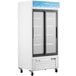 Avantco GDS-33-HCW 40" White Sliding Glass Door Merchandiser Refrigerator with LED Lighting Main Thumbnail 3