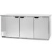 Beverage-Air BB78HC-1-F-S 79" Stainless Steel Counter Height Solid Door Food Rated Back Bar Refrigerator Main Thumbnail 1