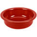 A red Fiesta serving bowl with a white background.