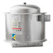 A NAKS Direct Drive Centrifugal Upblast Exhaust Fan with a metal cover over a large silver pot.