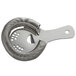 An Arcoroc stainless steel Hawthorne strainer with a hole and metal spiral.