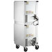 A white Beverage-Air UCR20HC double stacked undercounter refrigerator with wheels.