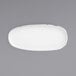 Front of the House DSP037WHP23 Artefact 11" x 5" Superwhite Porcelain Oval Plate - 12/Case Main Thumbnail 3