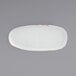 Front of the House DSP037BEP23 Artefact 11" x 5" Ash Porcelain Oval Plate - 12/Case Main Thumbnail 1