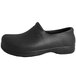 A black Genuine Grip men's waterproof non-slip work shoe with a rubber sole.