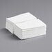 A stack of white Choice 3-ply dinner napkins.