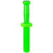 A green plastic meat tamper with a white background.