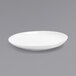 A Front of the House superwhite porcelain plate with a rim on a white background.