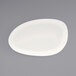A white oval shaped plate.