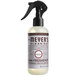 A white Mrs. Meyer's Clean Day spray bottle with a brown label and black cap.