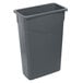 A Carlisle gray plastic bin with a lid.
