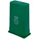 A green Carlisle Trimline rectangular recycle bin with a lid.