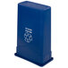 A blue Carlisle Trimline rectangular recycle bin with a recycle symbol on the lid.