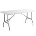 Choice 30" x 60" White Plastic Folding Table Main Thumbnail 1