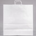 Jumbo 18" x 7" x 19" White Paper Shopping Bag with Handles - 200/Bundle Main Thumbnail 3