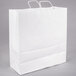 Jumbo 18" x 7" x 19" White Paper Shopping Bag with Handles - 200/Bundle Main Thumbnail 2