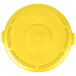 Rubbermaid FG265400YEL BRUTE Yellow 55 Gallon Round Trash Can Lid Main Thumbnail 2