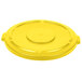 Rubbermaid FG265400YEL BRUTE Yellow 55 Gallon Round Trash Can Lid Main Thumbnail 3