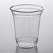 A Fabri-Kal clear plastic cup with a curved top.