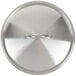 A close-up of a Vollrath stainless steel domed cover with a handle.
