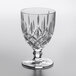 A close-up of a Nachtmann Noblesse crystal water goblet.