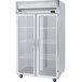 A Beverage-Air Horizon Series reach-in refrigerator with glass doors.