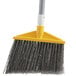 A Rubbermaid gray angle broom with a black handle.
