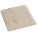 A white square Hoffmaster Linen-Like beverage napkin with a natural kraft design.