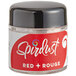 A close-up of a Spirdust container with red cocktail shimmer inside.